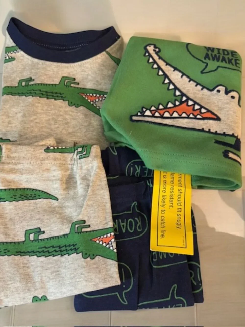 Carter's ALLIGATOR 4 Pc PJ Set NEW